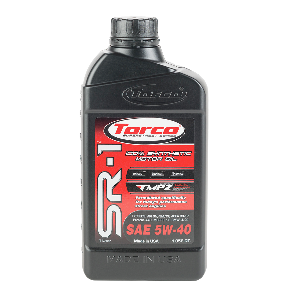 Torco SR-1 Superstreet Full Synthetic 5W-40 Motor Oil - 1 Liter